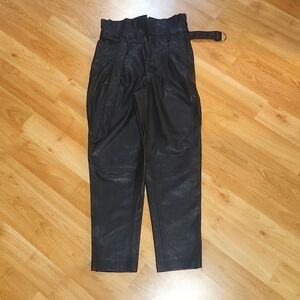 BLANKNYC Womens High Waisted Paper Bag Faux Leather Pant sz 26